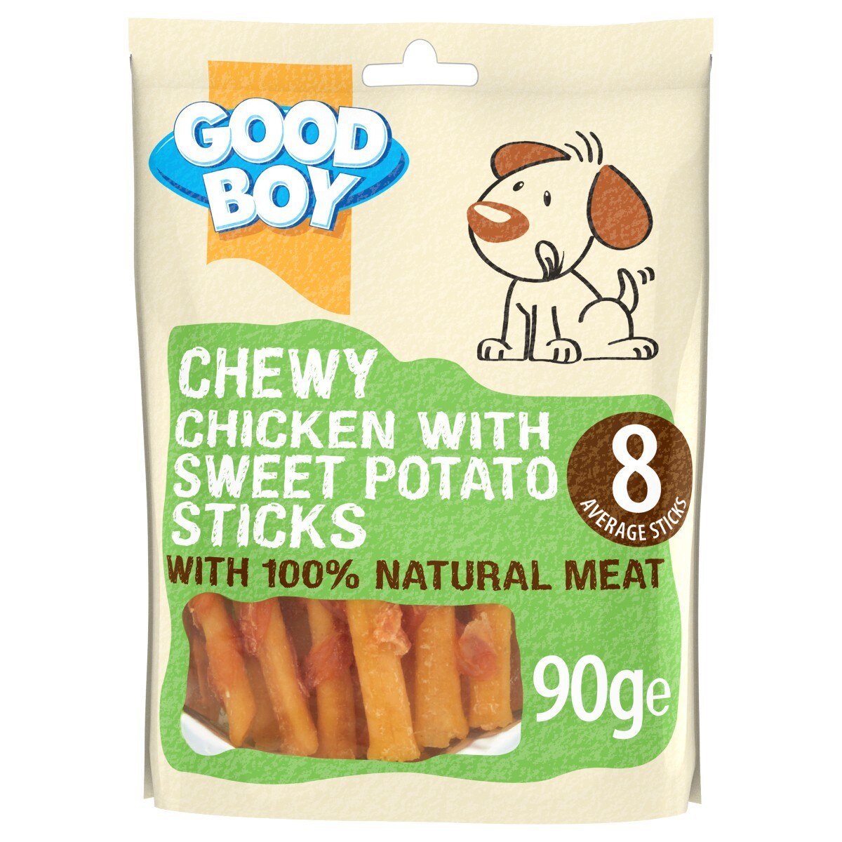 Good Boy Chicken Sweet Potato Sticks Dog Treats 90g